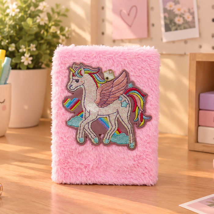 Unicorn Theme Fluffy Diary