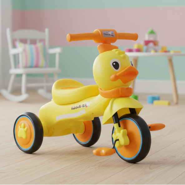 Cute Chick Face Kids Tricycle