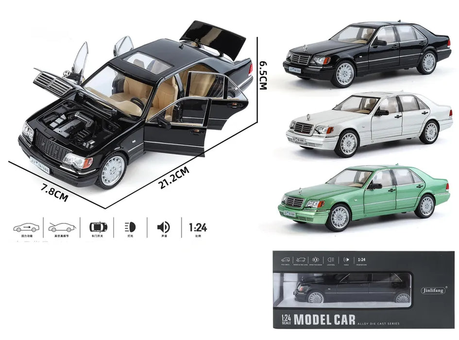 Diecast Mercedes Benz W140 Car with Light & Sound