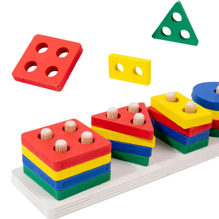 Geometric Wooden Educational Puzzle