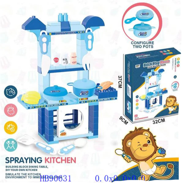 Simulation Brick Play House Kitchen Set