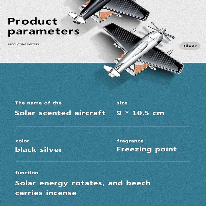 Solar Energy Plane Air Freshener Silver