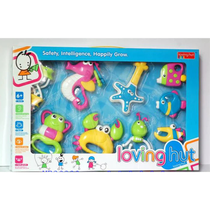 Pack of 9 Kids Baby Rattle Set