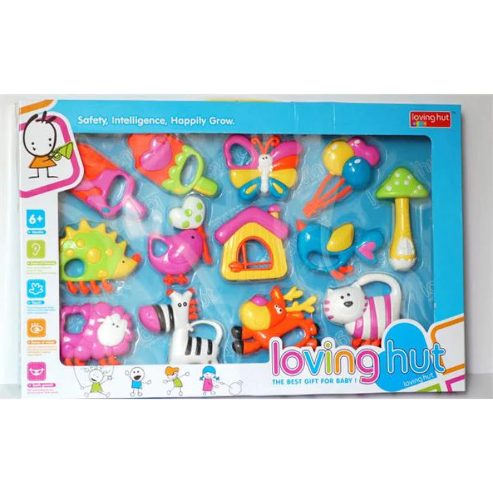 Pack of 13 Loving Hut Baby Rattle Set