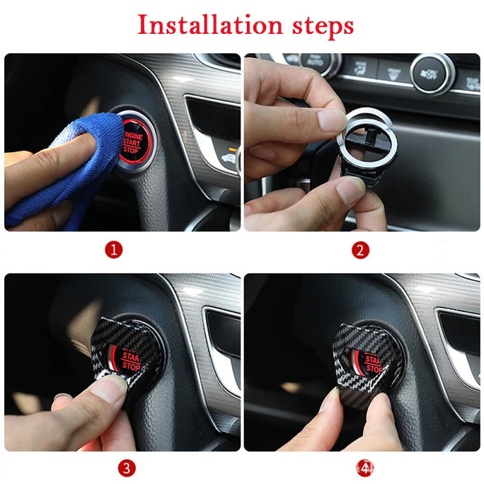 Kirsite Auto Car Push Button Switch Decoration Metal