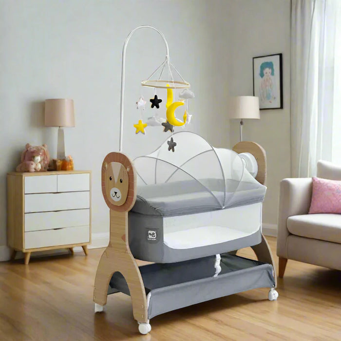 Lion Baby Cradle with Hanging Toys