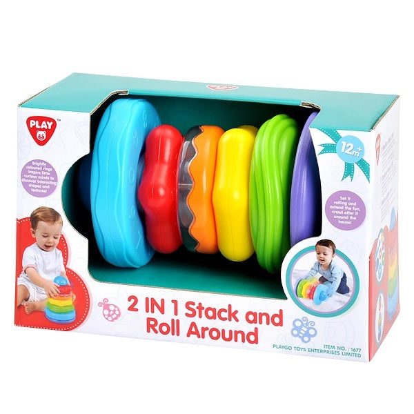 PlayGo 2 in 1 Stack & Roll Around