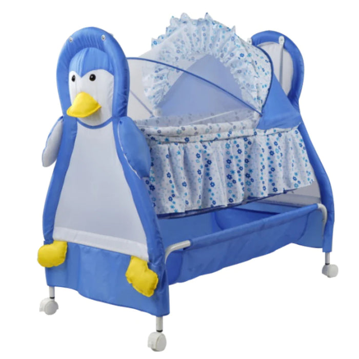 Penguin Face Baby Cradle With Mosquito Net