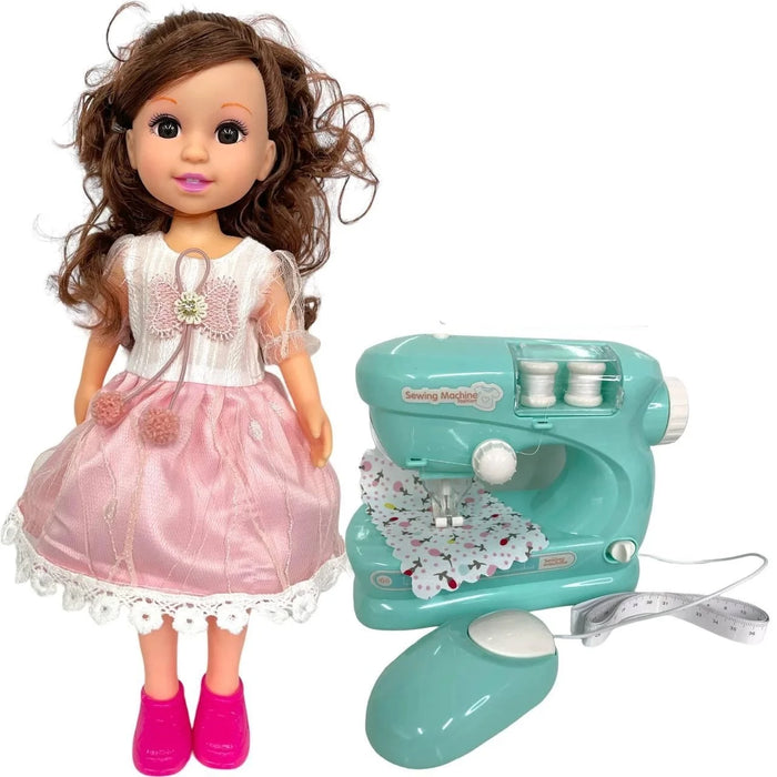 Little Household Sewing Machine with Doll
