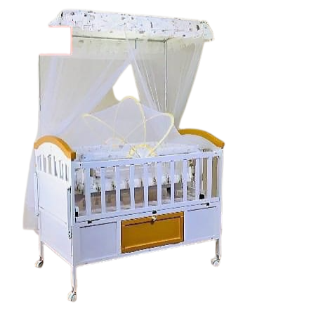 Baby Wooden Cot with Mosquito Net