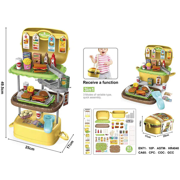 3 in 1 Fast Food Kitchen Set