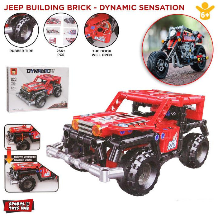 4  x Wheels Sport Car Building Blocks