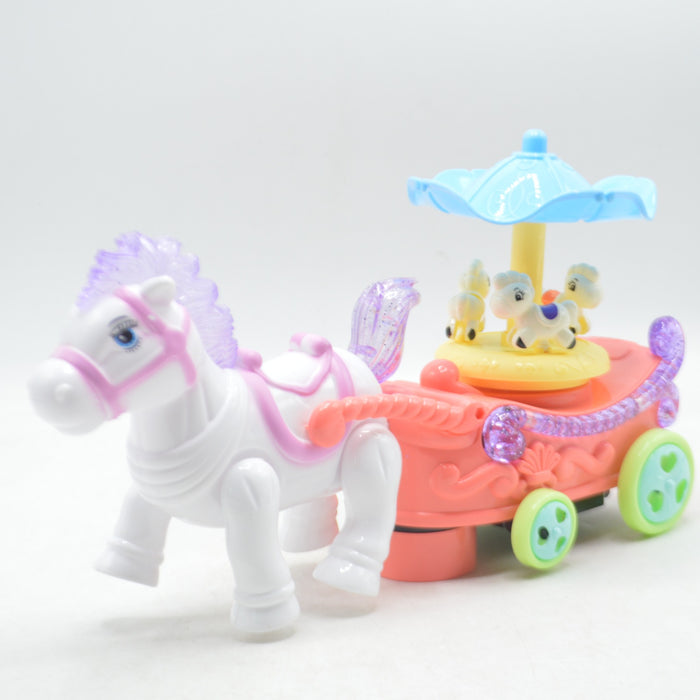 Horse Cartoon  Carriage with Light & Sound