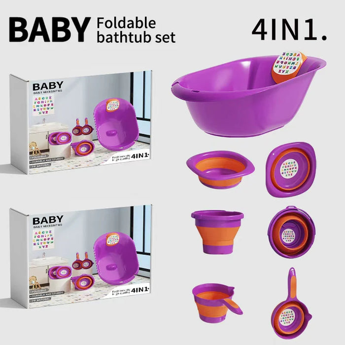 4 in 1 Foldable Baby Bathtub Set