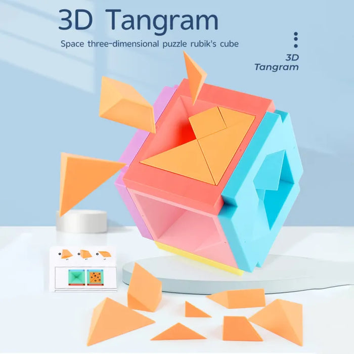 3D Tangram Jigsaw Puzzle Cube