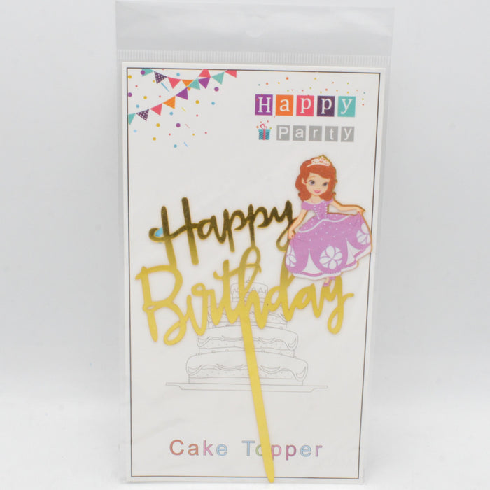 Sofia Theme Happy Birthday Cake Topper