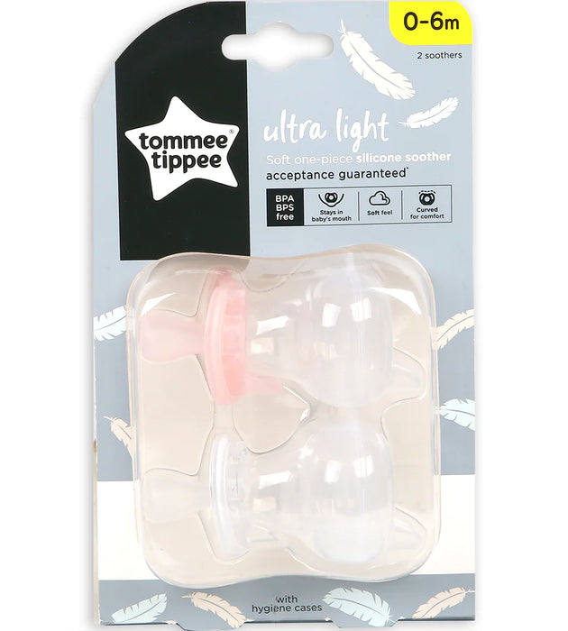 Tommee Tippee Ultra Light Silicone Soother  0 - 6M - 433452