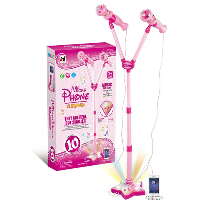 Microphone & Stand with Light & Sound