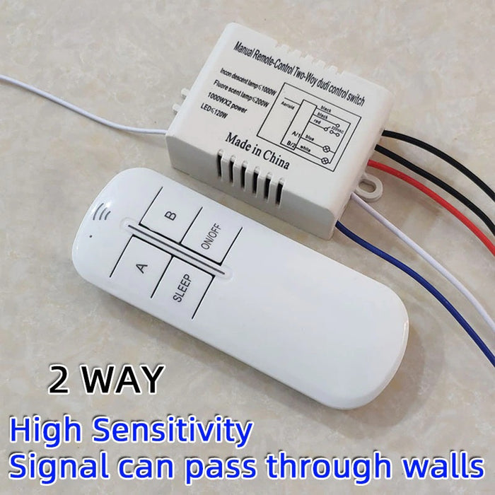 Wireless On/Off 220V Lamp Remote Control Switch