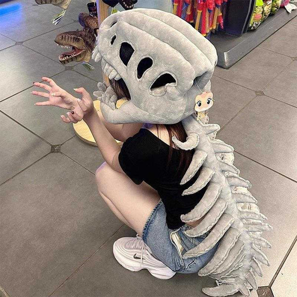3D Realistic Spinosaurus Skull Hat with Spine 4 Feet