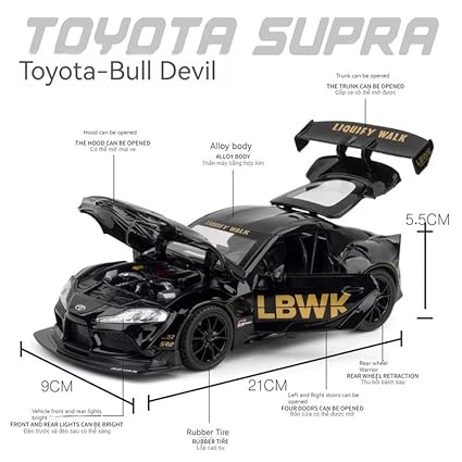 Diecast Toyota Supra GB LBWK Car