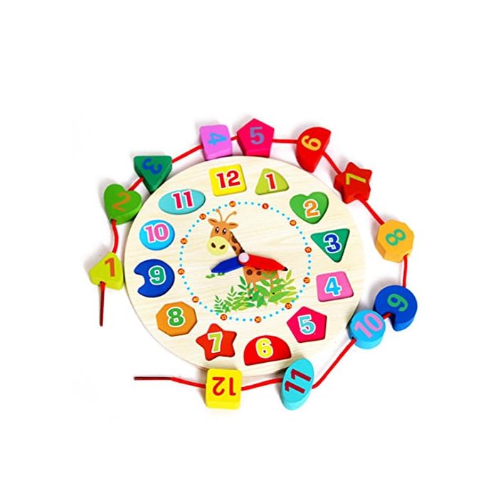 Wooden Clock Puzzle Toy