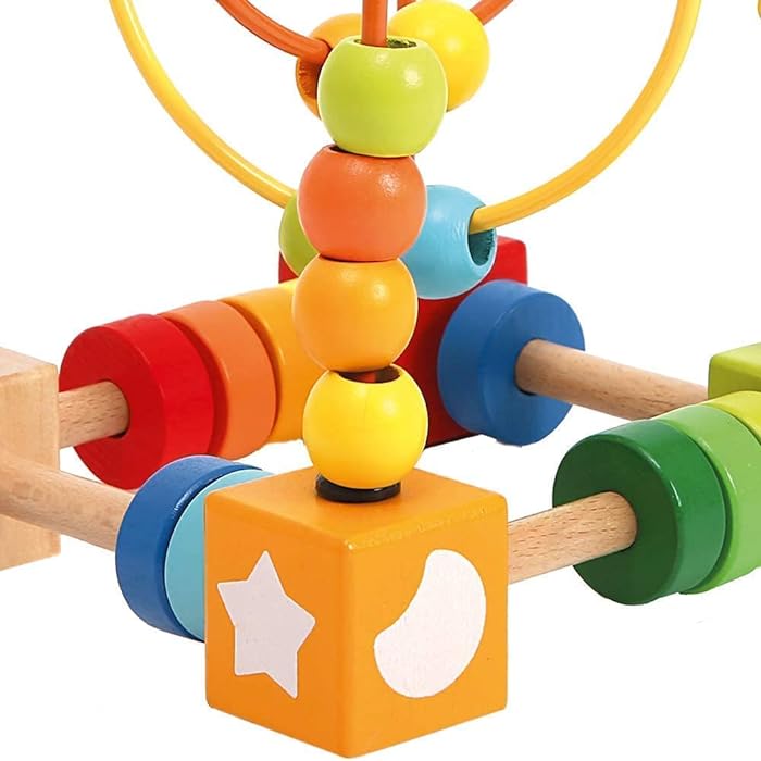 Wooden Colorful Wire Bead Toddlers