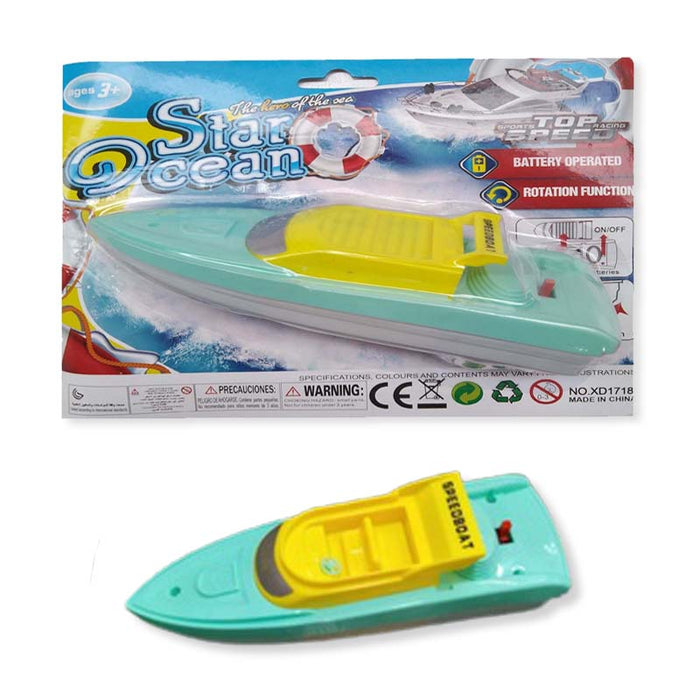 Battery Operated Bath Toys Electric Water Speed Boat Ship Toy