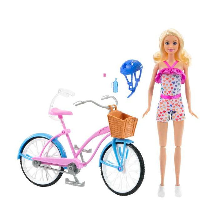 Barbie Doll And Bike Playset With Doll