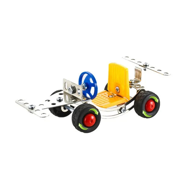 3 in 1 DIY Metal Model Racing Car Block Set