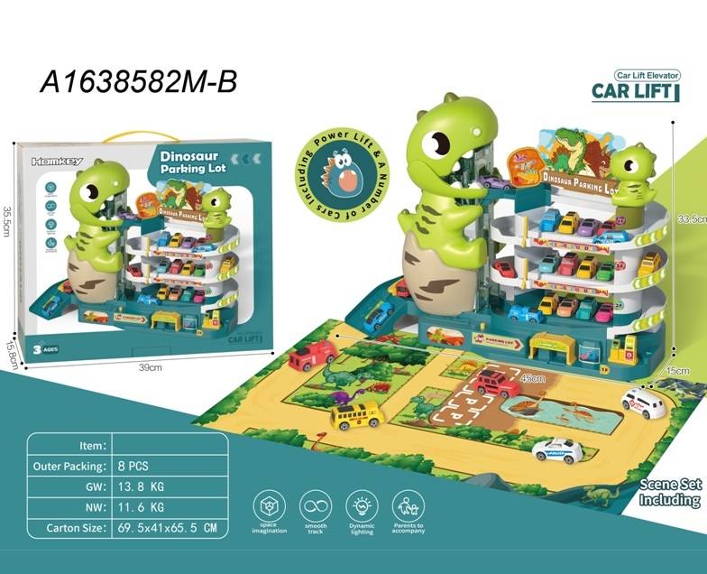 Dinosaur Parking Lot with Light & Sound