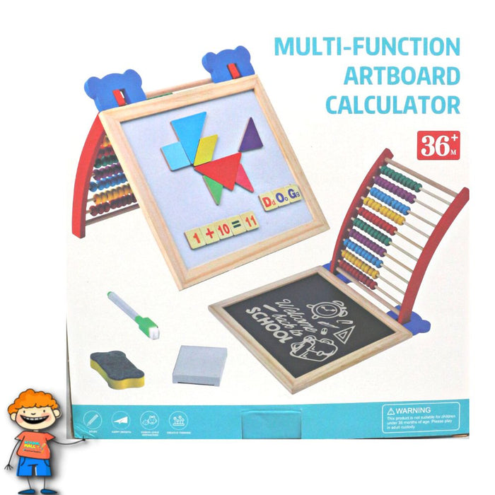 Multi-Functional Wooden Artboard Calculator