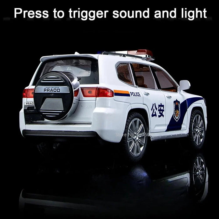 Diecast Toyota Prado Police Car with Light & Sound