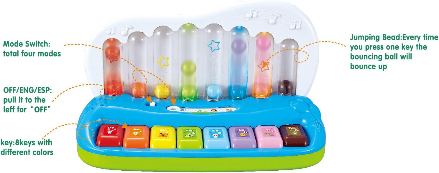 Bouncing Ball Learning Musical Piano