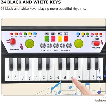 Musical Piano with Bright Lights