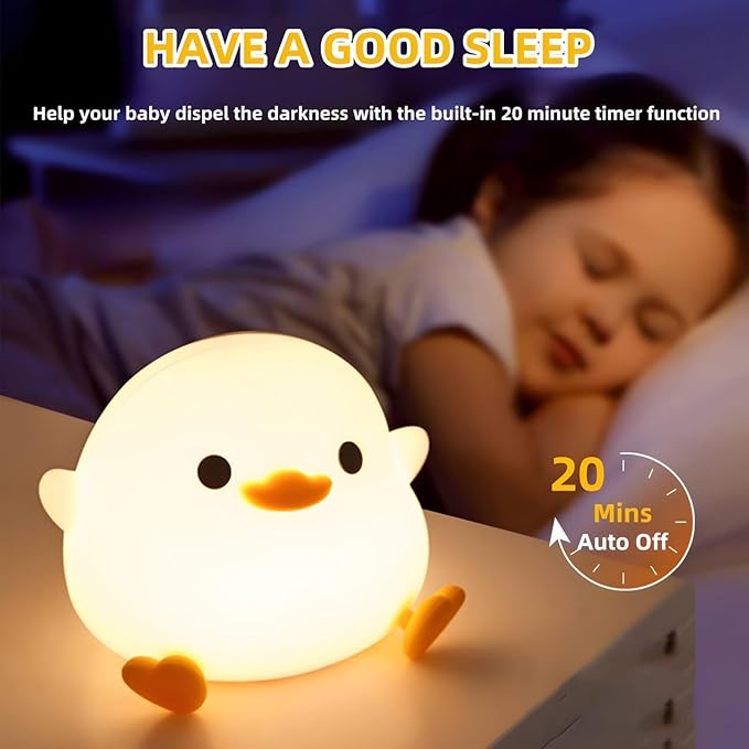 Silicon Duck Night Light Warm Lamp