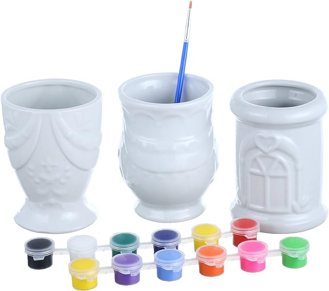 DIY Painted Ceramic Vases