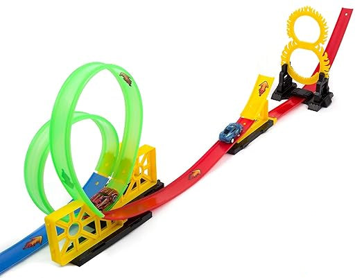 Stunt Go Racing Track Set With Lights