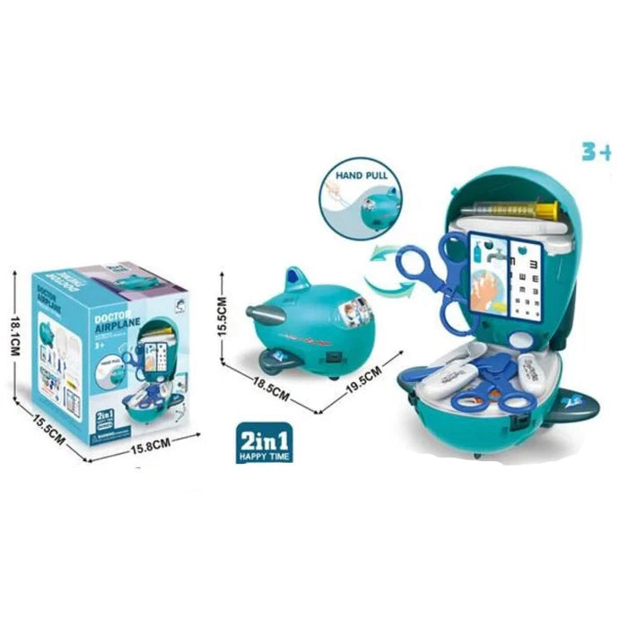 2 in 1 Airplane Shape Doctor Set