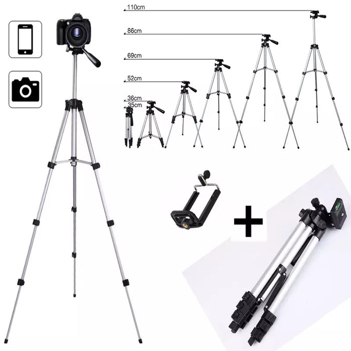 Tripod with 3 Way Head Aluminum Digital Camera