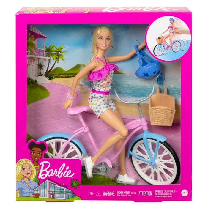 Barbie Doll And Bike Playset With Doll