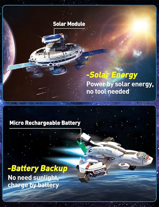 6 in 1 Solar Rechargeable Space Fleet