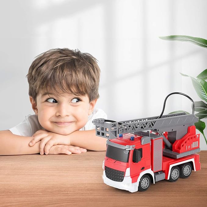 Rechargeable Ladder Fire Truck with Lights