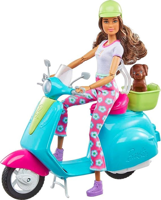 Barbie Fashionistas Doll And Scooter Travel Playset