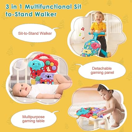 3 in 1 Multifunctional Baby Walker Trainer