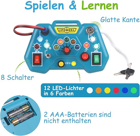 Montessori Busy Board Game with Lights
