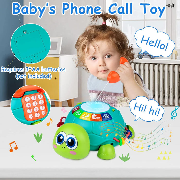 6 in 1 Crawling Phone Turtle with Light & Sound