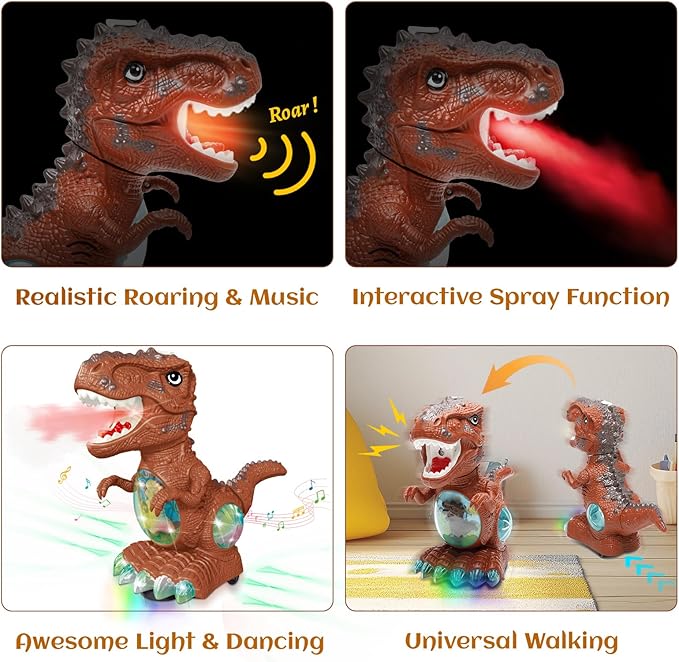 Atomizing Dinosaur with Light & Sound