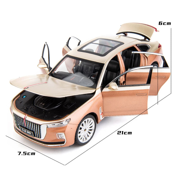 Diecast HONGQI H9 Luxury Car with Light & Sound