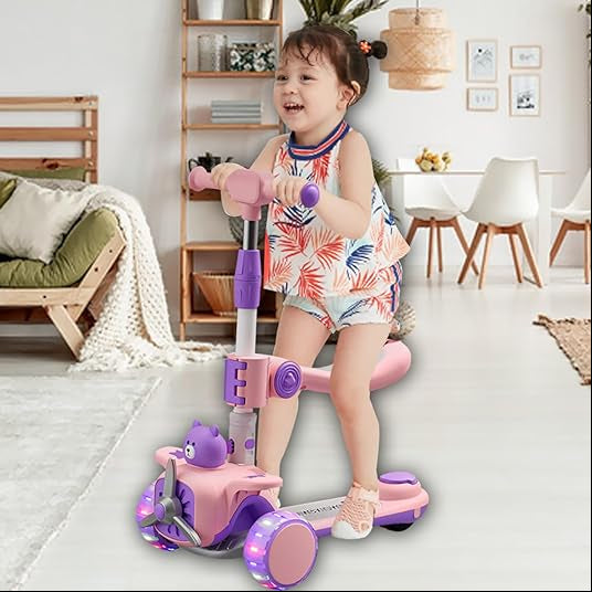 Airplane Teddy Scootie with LED Lights